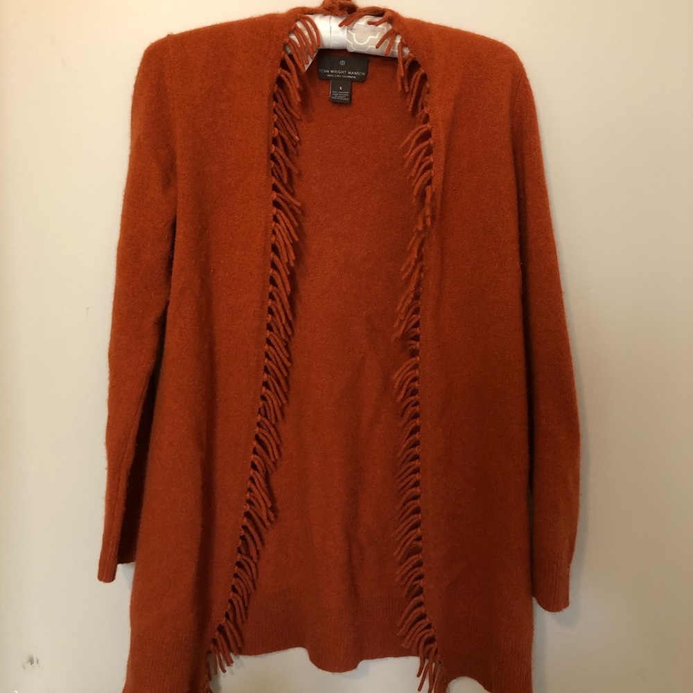 Burnt Red/Orange Cashmere Cardigan